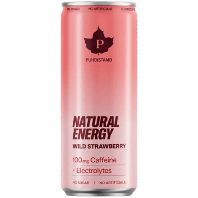 Puhdistamo Natural Energy + Caffeine + Electrolytes Wild Strawberry 330 ml – Hledejceny.cz
