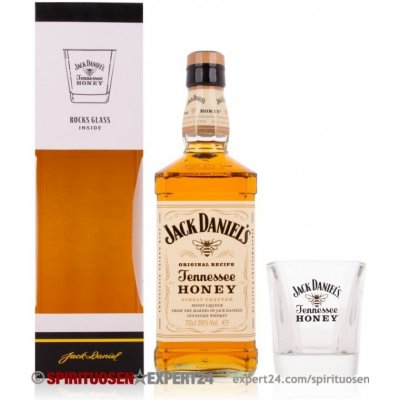 Jack Daniel's HONEY 35% 0,7 l (dárkové balení 1 sklenice) – Zbozi.Blesk.cz