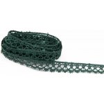 Vzdušná krajka - tmavě zelená - šířka 1,8 cm – Sleviste.cz