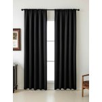 MKLuzkoviny.cz Blackout závěsy Elias černá – 140 × 160 cm (2 ks) - řasící stuha – Zboží Dáma