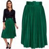 Dámská sukně Fashionweek Italská plisovaná sukně s páskem TC802 zelená