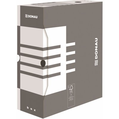Donau Archivační box - A4, kartonový, 12 cm, šedý – Sleviste.cz