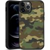 Pouzdro a kryt na mobilní telefon Apple PROTEMIO 28291 BAMBOO Dřevěný kryt Apple iPhone 12 / 12 Pro CAMOUFLAGE (082)