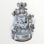 BabyDort třípatrový plenkový dort pro miminko KOALÍ RODINKA – Hledejceny.cz