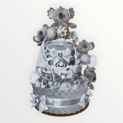 BabyDort třípatrový plenkový dort pro miminko KOALÍ RODINKA – Hledejceny.cz