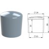 Vnější krytka PVC ø 29 x 28 mm, otvor 25 x 22 mm, šedá