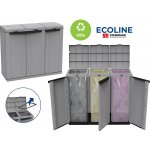 EcoLine Koš na tříděný odpad 3 102 × 88,7 × 39 cm 3 × 110 l 1003056 – Zbozi.Blesk.cz
