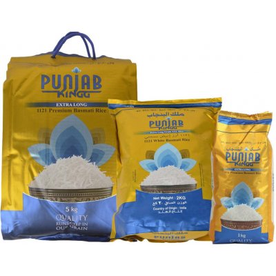 Punjab King Prémium Basmati rýže 1 kg – Sleviste.cz