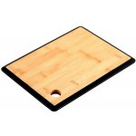 Kesper Bambusové prkénko na krájení s rukojetí, černé, 35 x 26 cm, bambus béžová – Sleviste.cz