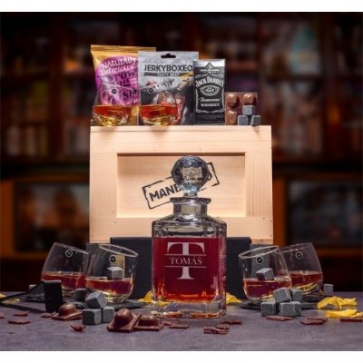 Bedna s křišťálovou karafou s gravírováním – Zboží Dáma