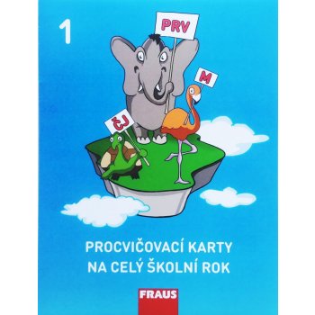 Procvičovací karty na celý školní rok 1.stupň zš Čj,M, Prv Fraus –