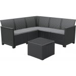 KETER ELODIE CORNER 5 SEATER Set zahradní s úložným stolem, grafit/šedá 17210776 – Zboží Mobilmania