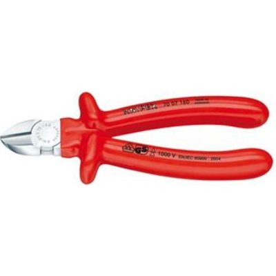 Knipex 70 07 160 - Kleště štípací boční 160mm, chromované, izolované 1000V VDE, máčené rukojeti – Zboží Mobilmania