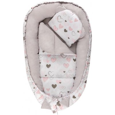 Bomimi HAGI Hnízdečko s polštářkem softSRDÍČKA šedá – Zboží Dáma