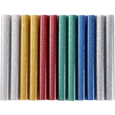 Extol Craft tyčinky tavné, mix barev se třpytem (glitter), pr.11x100mm, 12ks 9911 – Hledejceny.cz