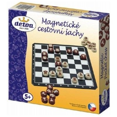 Magnetické cestovní šachy dřevo v krabici 20x20x4cm – Hledejceny.cz