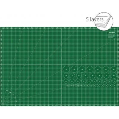 Řezací podložka TEXI GREEN 90 x 60 cm 5vrstvá zesílená – Sleviste.cz