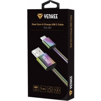 Yenkee YCU 351 Ocelový USB C, 1m