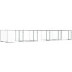 vidaXL Klec pro psy s dvířky šedá 100 x 200 x 150 cm – Zboží Dáma