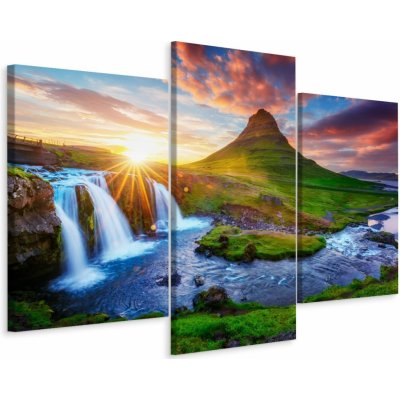 Vícedílné plátno Pohled Na Vodopád Kirkjufellsfoss Varianta: 40x60 – Zboží Mobilmania