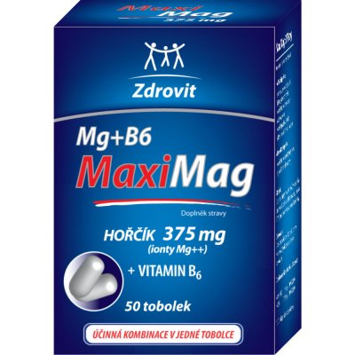 Zdrovit MaxiMag Hořčík 375 mg + vitamin B6 50 tobolek – Hledejceny.cz