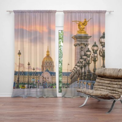 Sablio Závěs Paříž Elysejský palác: 2ks 140x250cm – Hledejceny.cz