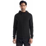 ICEBREAKER Mens ZoneKnit Insulated LS Zip Hoodie, Black vzorek – Zboží Mobilmania