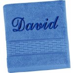 Bellatex Froté osuška proužek s výšivkou jména modrá 70 x 140 cm – Zboží Dáma