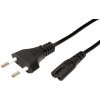 Napájecí kabel Value Kabel síťový 2pinový, CEE 7/16(M) - IEC320 C7, 3m, černý - 19.99.2092
