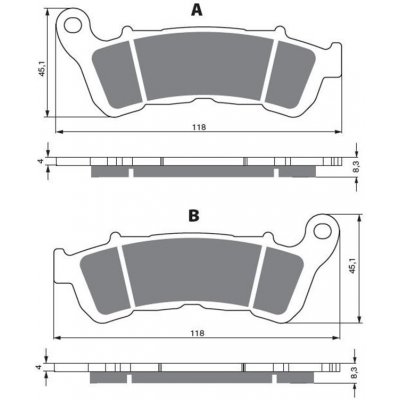 Přední brzdové destičky Goldfren Honda XL 1000 V Varadero 2007-2011 směs S3 – Sleviste.cz