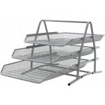 Q-connect Drátěný stojan se 3 odkladači 350x275x278mm stříbrný – Hledejceny.cz