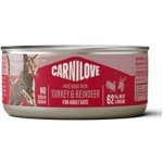 CARNILOVE Cat CAN Paté Made with Turkey & Reindeer 100 g – Sleviste.cz