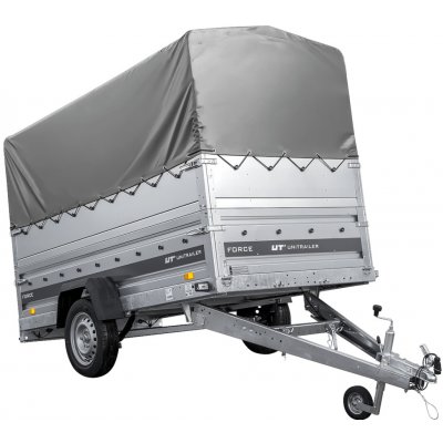 UNITRAILER FORCE 264 KIPP s bočnicemi BIS, rámem H-800 a šedou plachtou – Zboží Mobilmania