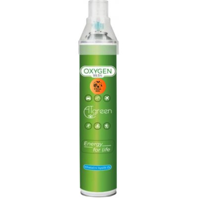ATgreen Inhalační Kyslík Citrus mix O2 14 l 99,5 % 1 ks + maska – Hledejceny.cz