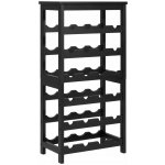 VEVOR Stojan na víno, 6-patrový, na 24 lahví, volně stojící, černý – Sleviste.cz