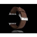 LAVVU Tmavě hnědý kožený řemínek Top Grain pro APPLE WATCH 42-44 mm LSXACS2 – Zboží Mobilmania