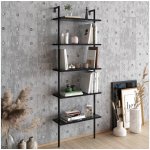 Asir Nástěnná knihovna PAULA 174x60 cm černá AS0944 – Zboží Dáma