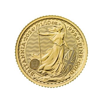 The Royal Mint zlatá mince Britannia 2024 1/10 oz