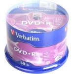 Verbatim DVD+R 4,7GB 16x, AZO, cakebox, 50ks (43550) – Zboží Živě