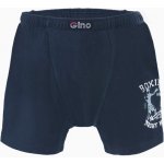 Gina dětské boxerky s delší nohavičkou chlapecké delší nohavička šité s potiskem 64006P lékořice bílá – Zboží Dáma