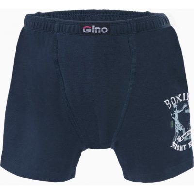 Gina dětské boxerky s delší nohavičkou chlapecké delší nohavička šité s potiskem 64006P lékořice bílá – Zboží Dáma