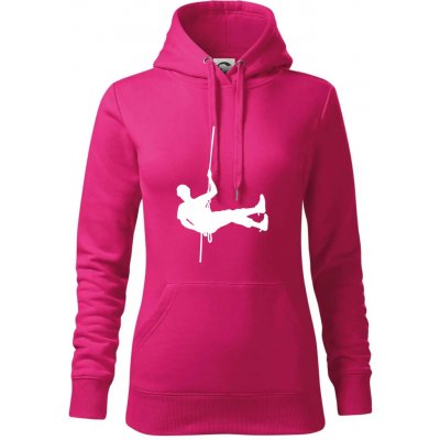 Visící horolezec mikina dámská Cape s kapucí Purpurová – Zboží Dáma