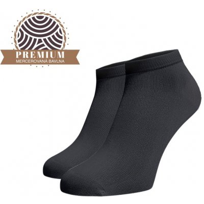 Kotníkové ponožky z mercerované bavlny šedé – Zboží Mobilmania