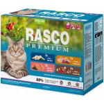 Rasko Premium Cat Sterilized 3 x salmon 3 x cod 3 x duck 3 x turkey 12 x 85 g – Zbozi.Blesk.cz