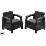 Keter Corfu duo set dvou křesel hnědý – Zboží Mobilmania