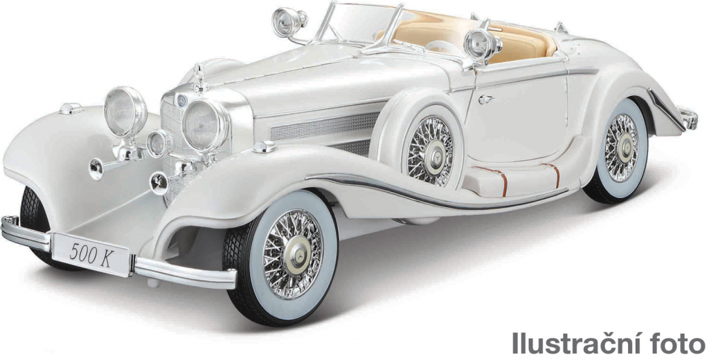 Maisto Mercedes Benz 500K 1936 bílý 1:18
