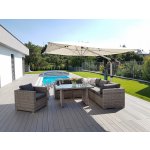 DEOKORK Ratanová variabilní sestava jídelní SEVILLA pro 6 osob (šedá) – Zboží Dáma