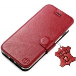 Pouzdro Mobiwear flipové Apple iPhone 13 Mini - Tmavě červené - L_DRS Dark Red Leather – Zbozi.Blesk.cz
