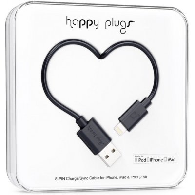 Happy Plugs 9904 USB, Lightning, datový, 2m, červený – Zbozi.Blesk.cz