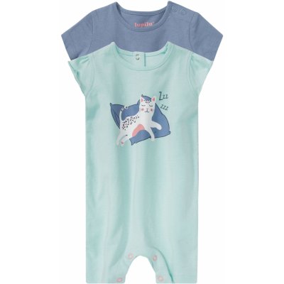 LUPILU Dívčí pyžamo s bio bavlnou 2kusy světle modrá modrá – Zboží Mobilmania